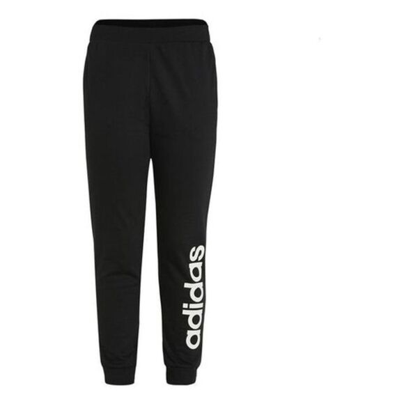 Adidas Boy's Black Logo Print Pull On Athletic Long Pants Size Large - Picture 1 of 5